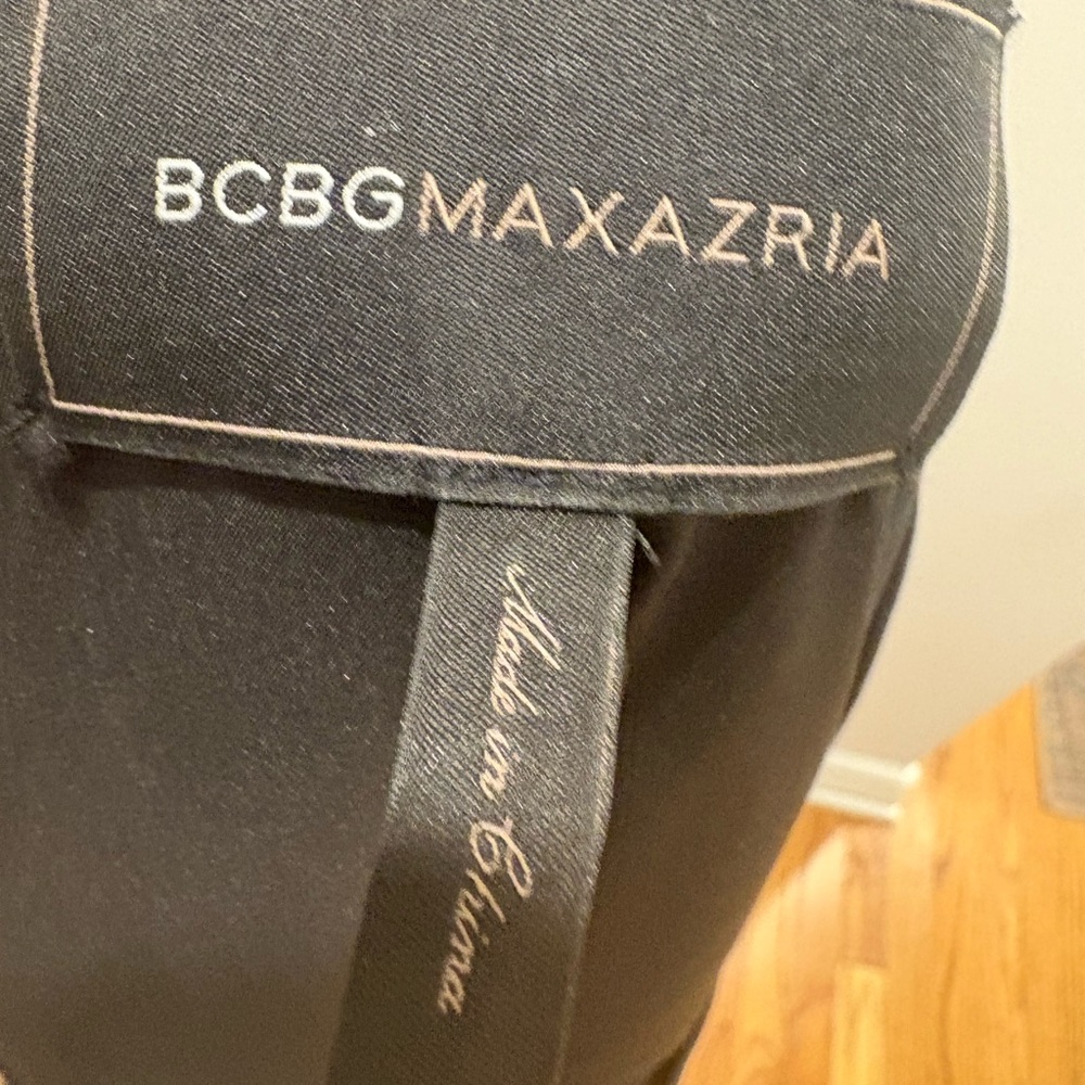 BCBGMaxAzria Black Open Front Draped Blazer Career Chic - Picture 5 of 5